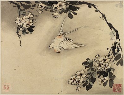 Fingerpainting, aus einem Album von zehn, 1684 von Gao Qipei